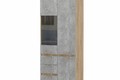 НКМ Фарго Пенал двухстворчатый со стеклом Дуб сонома-бетон светлый (Мебель Комплекс)